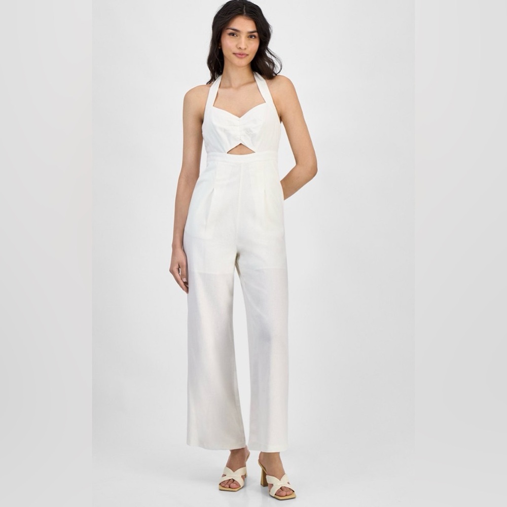 Bar III Halter White Jumpsuit